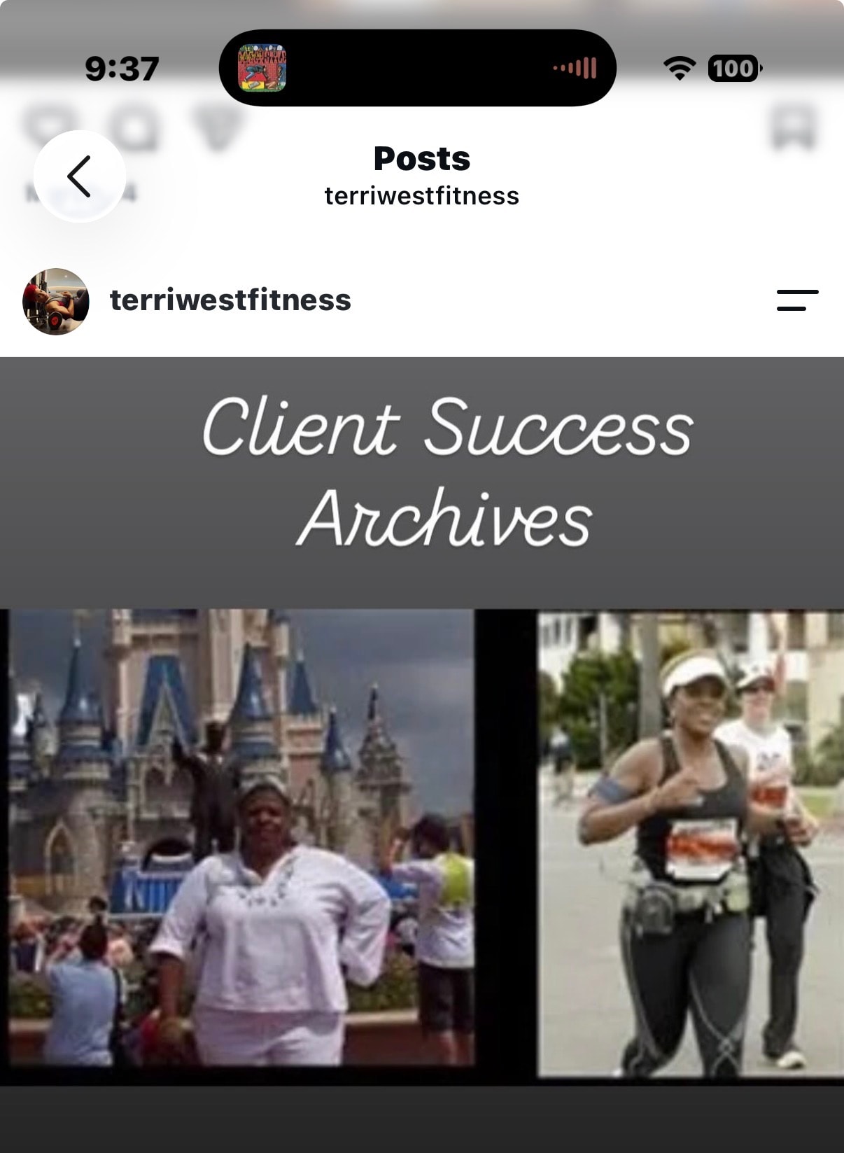 Client fitness transformation