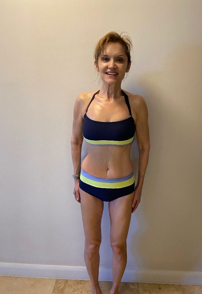 Athletic fitness progress portrait